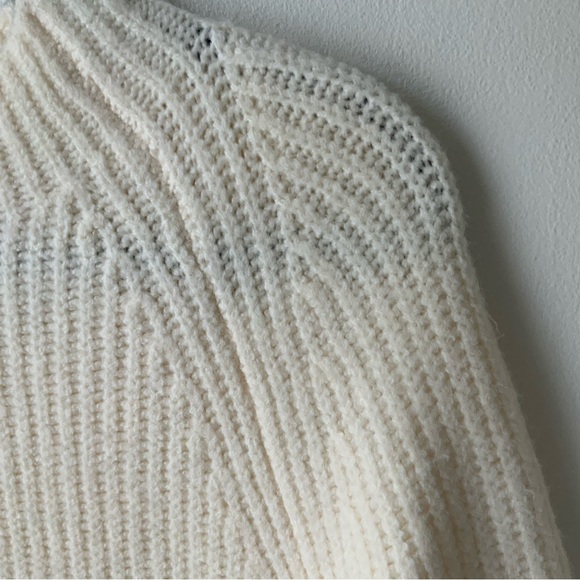 EXPRESS Sweater Shift Dress Knit Mock Neck Long Sleeve Ivory XS - Picture 6 of 12